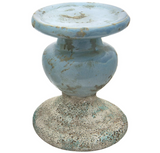 Creative Co-op Blue Terracotta Pillar Candle Holder