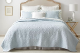 Laura Ashley Breeze BlueQueen Quilt Set