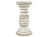 Stonebriar Wooden Pillar Candle Holder