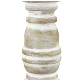 Stonebriar Wooden Pillar Candle Holder