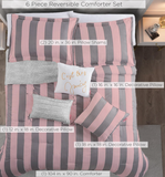 Juicy Couture Cabana Stripe King Size Bedsheet Set Of 6