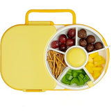 Gobe Honey Yellow Colour Lunch Box With Snack Spinner