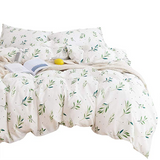Linen Maket Light Grey Colour 3pcs Set Queen Size Duvet Cover