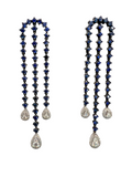 Blue Sapphire Diamond Earring