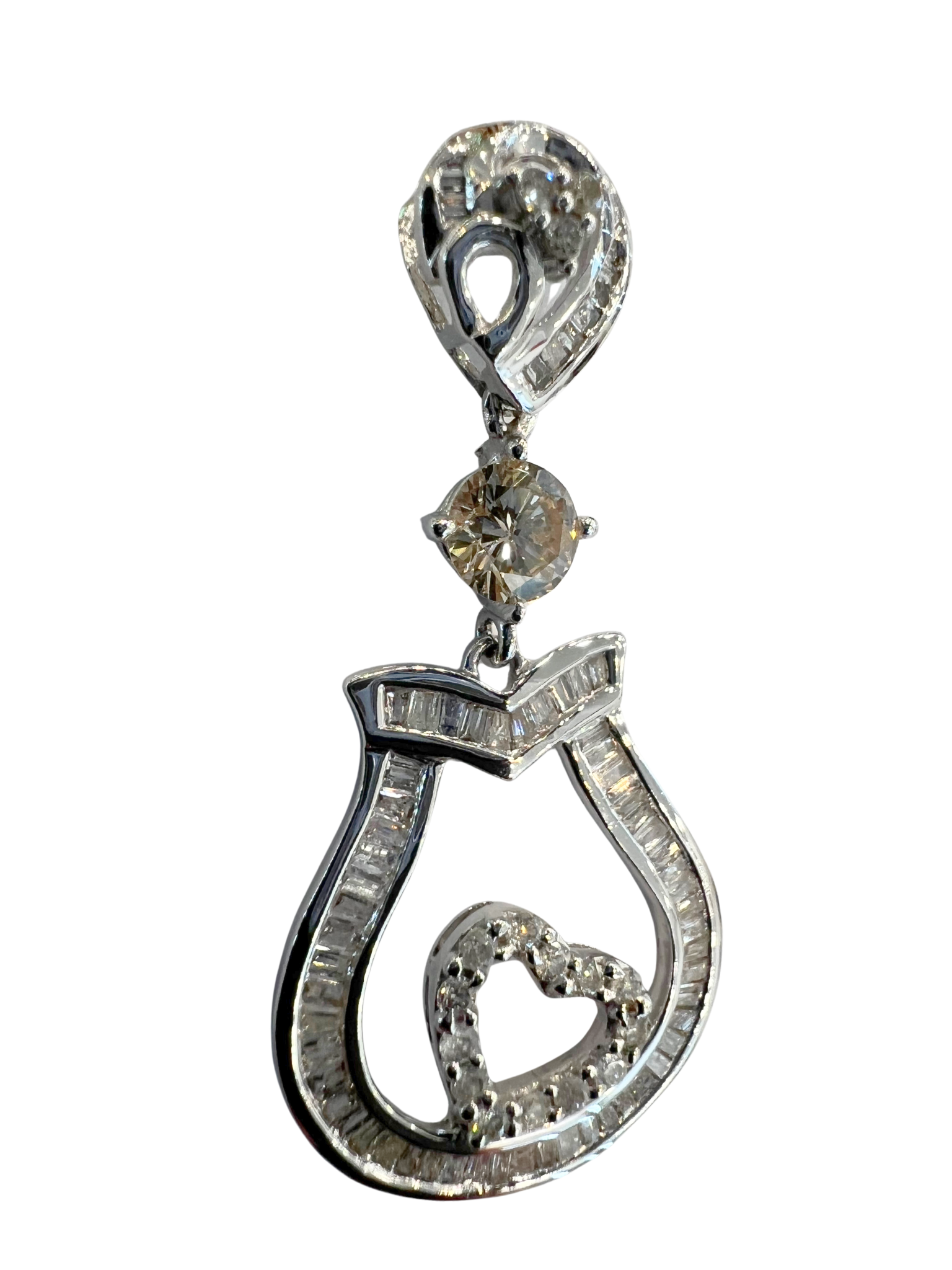 White Gold Diamond Pendant Secondary image