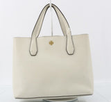 TORY BURCH Creamy White Pebble Tote Bag 2way