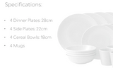 Royal Doulton Gordon Ramsay Maze White Dinnerware Set Of 16