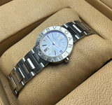 Bvlgari BB23SS MOP Pink Colour Dial Quartz Stainless Steel Lady Watch