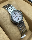 Bvlgari BB23SS MOP Pink Colour Dial Quartz Stainless Steel Lady Watch