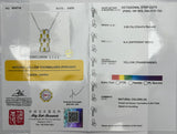 PT900 Yellow Tourmaline With Diamond Necklace (Cert)