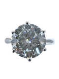 3.95 Carat 18K Lab Brown Diamond Ring