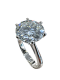 3.95 Carat 18K Lab Brown Diamond Ring