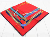 Celine Scarf-Red Silk 88cm X 88cm
