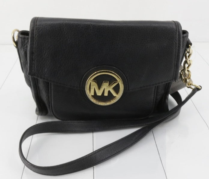 Michael Kors Big Logo Leather Black Colour Shoulder Bag