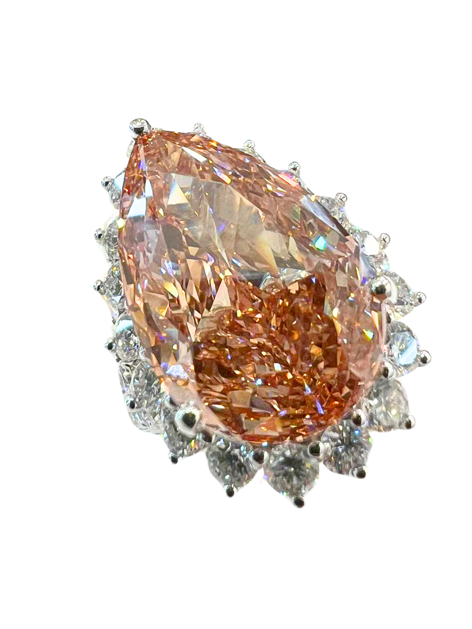 10.31 Carat Fancy Pink Lab Grown Diamond Ring Main image
