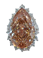 10.31 Carat Fancy Pink Lab Grown Diamond Ring