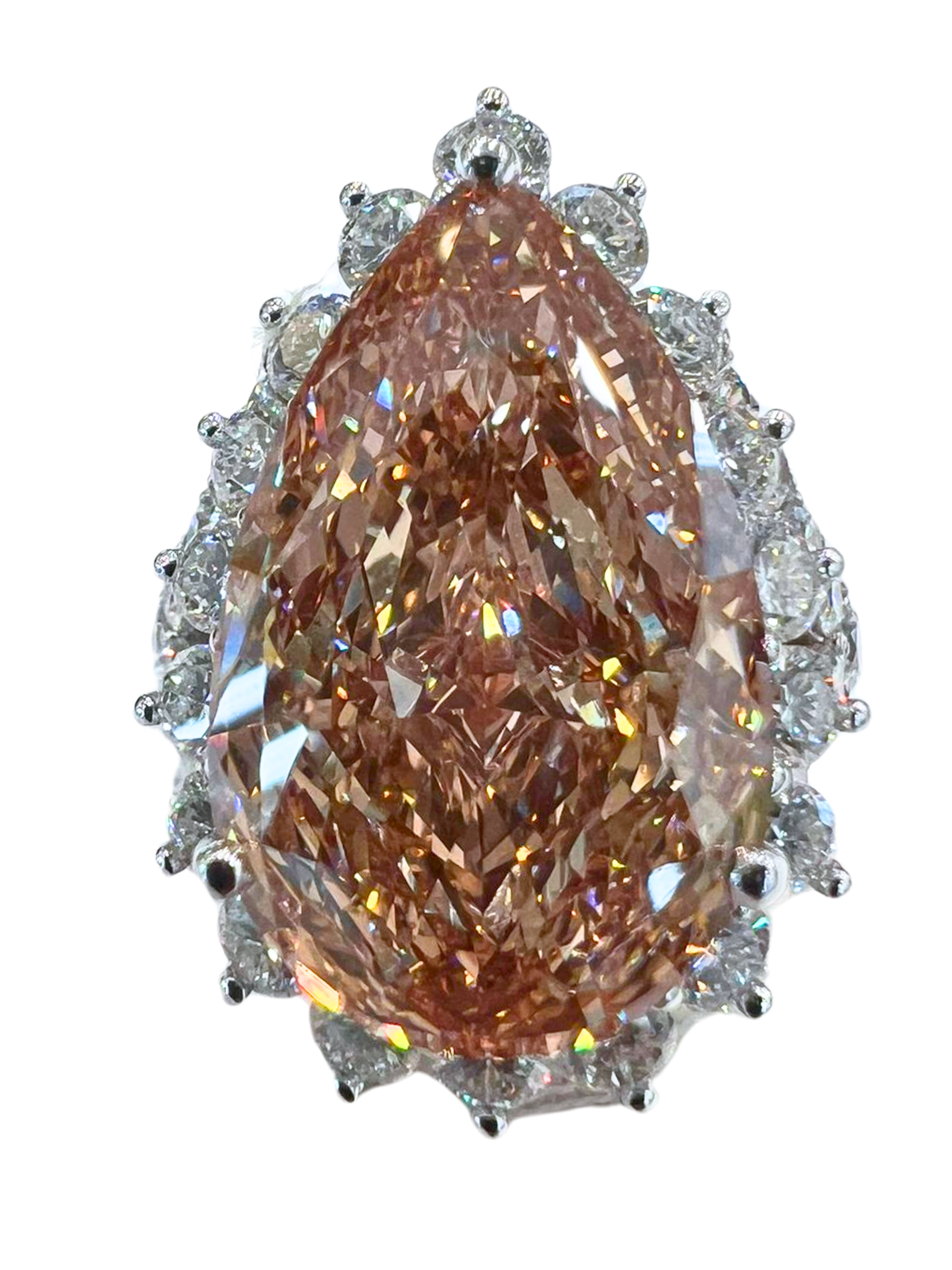 10.31 Carat Fancy Pink Lab Grown Diamond Ring