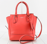Coach Bag Leather Red 2way