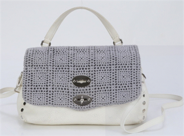 Zanellato Grey & White Colour Leather Tote Bag