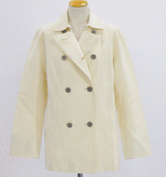 Burberry Coat-White Cotton