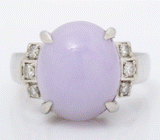 Lavender Jade Ring 11.37 D6=0.18
