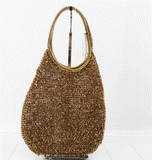 Anteprima Bronze Gold Wire Mesh Pearl Shape w-27cm