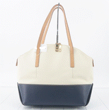 Hamano Shoulder Bag Navy White 4 studs