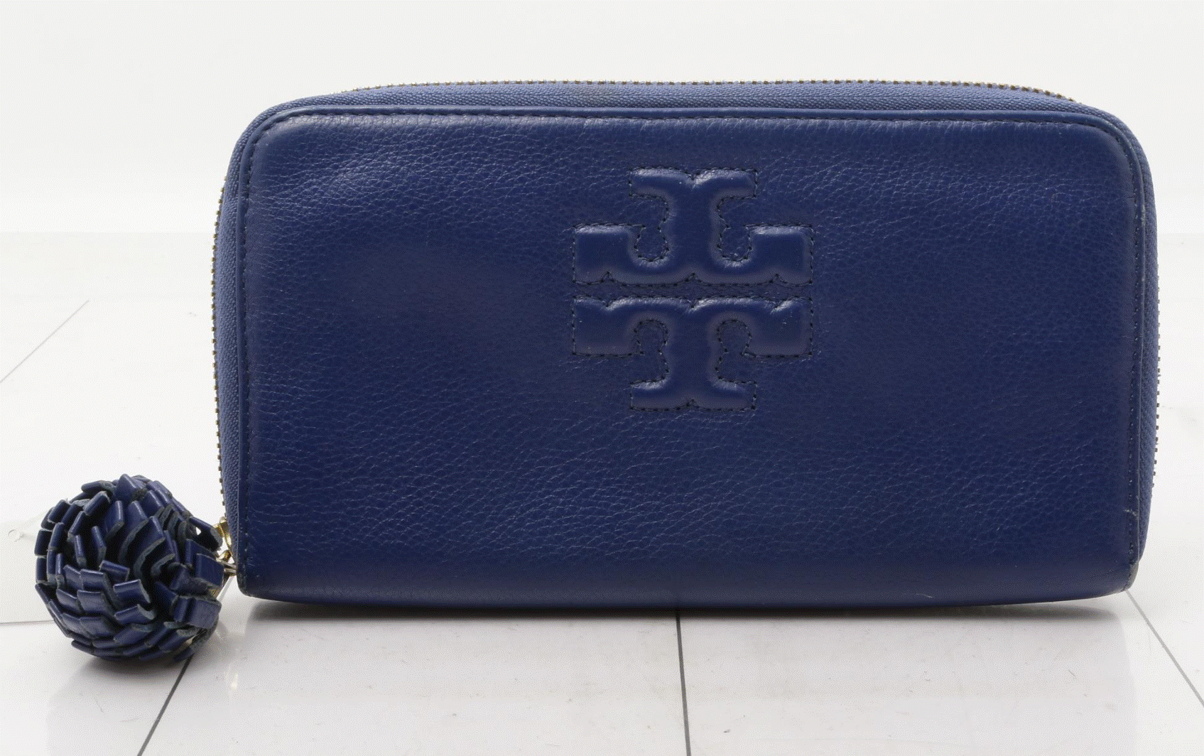 Tory Burch Long Wallet Zipper Navy Main image
