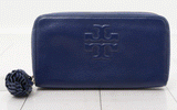Tory Burch Long Wallet Zipper Navy