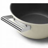 Smeg CKFC2411CRM 24cm Non Stick Cream Colour With Lid Casserole