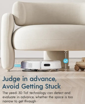Yeedi Floor 3+ Wet & Dry White Colour Robot Vacuum Cleaner