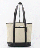 COACH B35-5184 Cream and Black Tote Bag