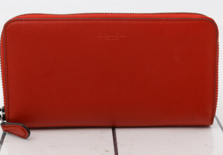Coach Long Zipper Wallet Red Main image
