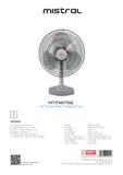 Mistral MTF1617SE 16" Table Fan