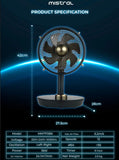 Mistral MMTF08K Metal Black Colour 8" Table Fan