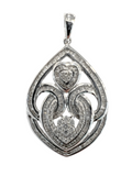 18K White Gold Diamond Pendant