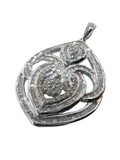 18K White Gold Diamond Pendant