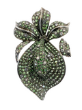 Green Garnet Diamond Pendant