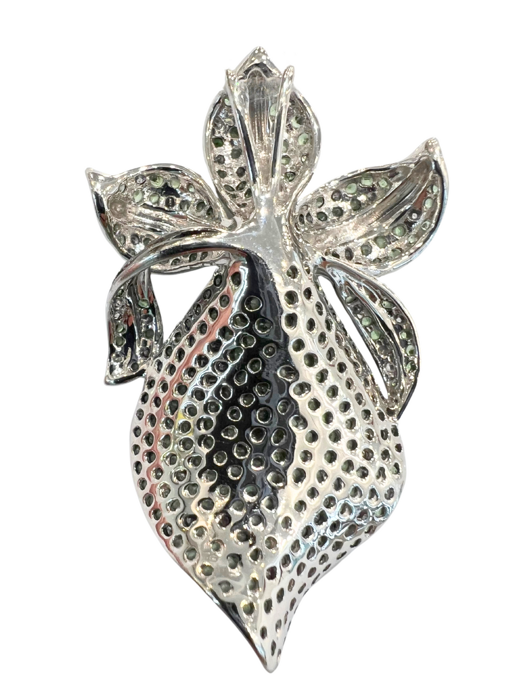 Green Garnet Diamond Pendant