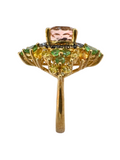 Tourmaline Yellow Gold Diamond Ring
