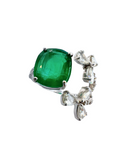 Emerald White Gold Diamond Ring