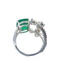 Emerald White Gold Diamond Ring