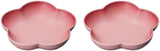 Le Creuset Stoneware Flower Dish, 20cm, Rose Quartz (2 Pieces)