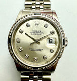 Rolex 16234 10 Diamond Silver Dial Automatic Stainless Steel Men Watch