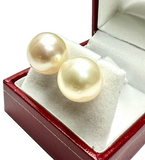 PT900 White Gold White Pearl Earring