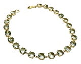 18K Yellow Gold Aquamarine Bracelet (With Cert)