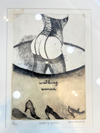 Yasuko Yamaoka Walking Woman Lithograph
