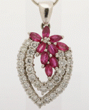 Ruby Pendant Ruby 9=0.93Cts Pt900