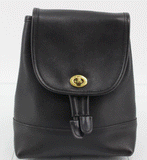 Coach Mini Backpack Black Leather
