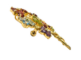 Mix Color Stone 18K Gold Brooch